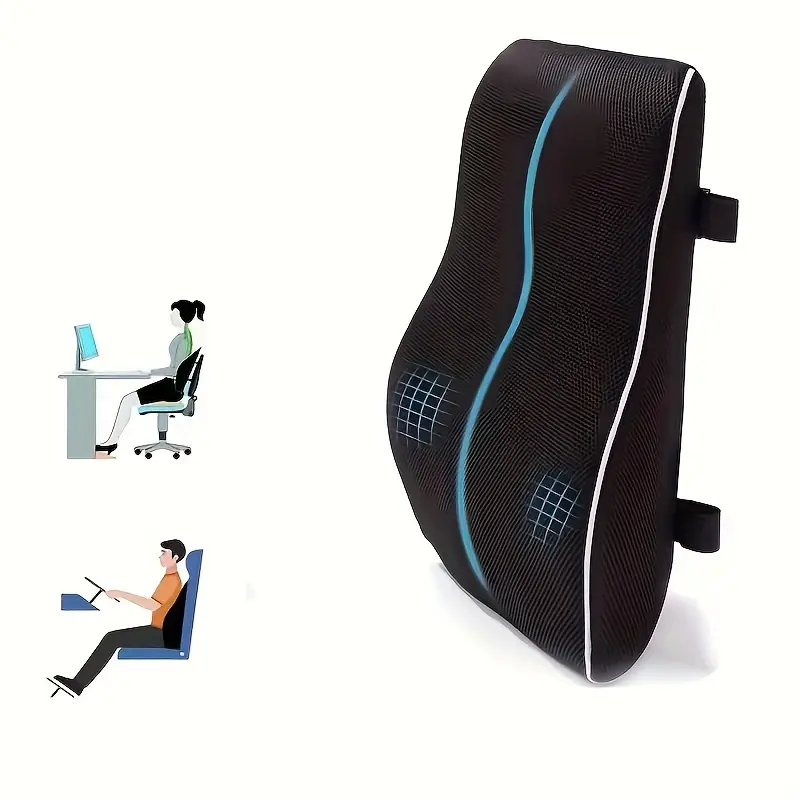 Lumbar Support Pillow Office Chair Back Support Pillow Car - Temu