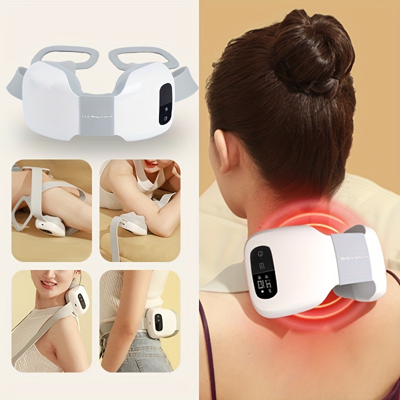 Neck Shoulder Massage With Soothing Heat, Electric Back Massager, 3d Deep  Tissue Kneading Massagers For Full Body Muscle - Temu