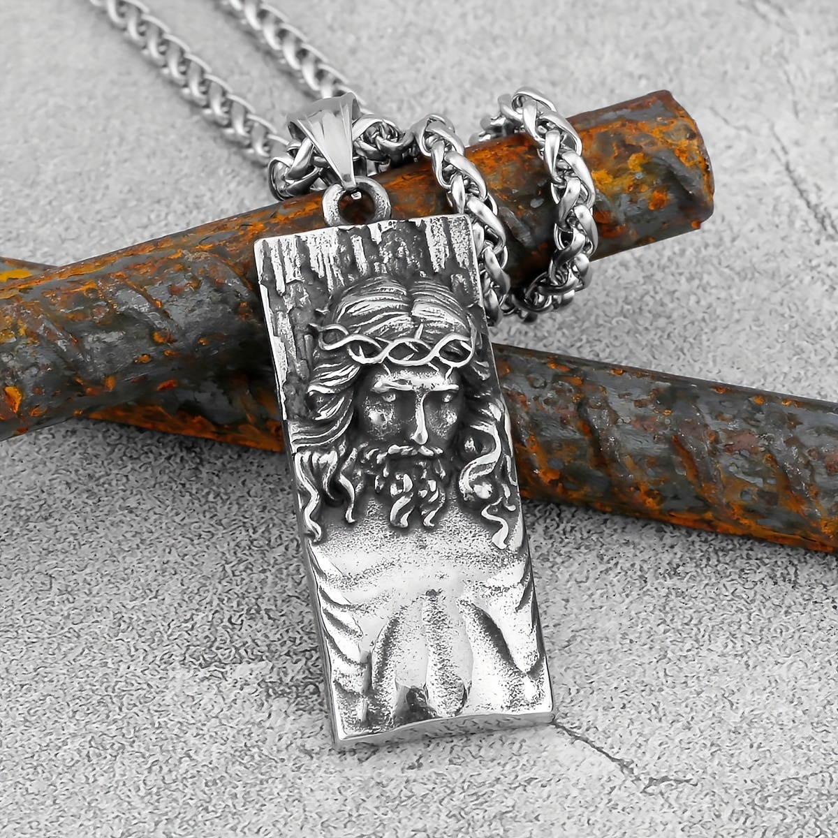 Vintage Shield Necklace for Men