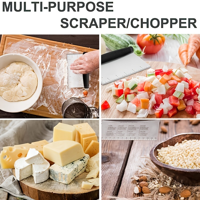 Bench Scraper, Dough Scraper Kitchen Scraper, Multi-purpose