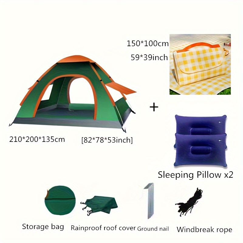 Outdoor Faltbares Tragbares Verdicktes Zelt, Sonnen- Regensicher,  Automatische Installation Zelte Camping Reisen - Sport & Freizeit - Temu  Austria
