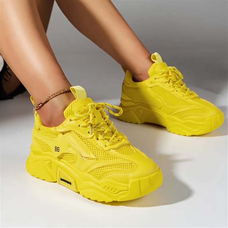 Women's Platform Sports Shoes Mesh Breathable Running Tennis - Temu United  Arab Emirates