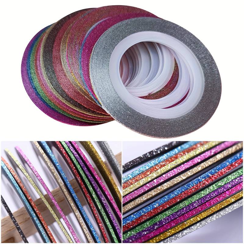 Nastro Adesivo Di Carta Colorato, 8 Rotoli Da 6,3 Mm X 25 M, Ideale Per Pittura, Nail Art, Modellismo, Fai Da Te E Decorazioni, Facile Da Strappare E Rimuovere