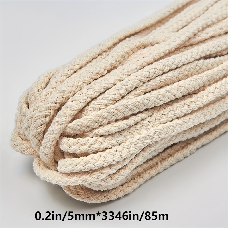3mm*3937.01inch Macrame Cord -Soft Macrame Rope Perfect For Knots - Macrame  Supplies For Wall Hangers & Boho Decorations - Cotton Rope - Macrame Strin