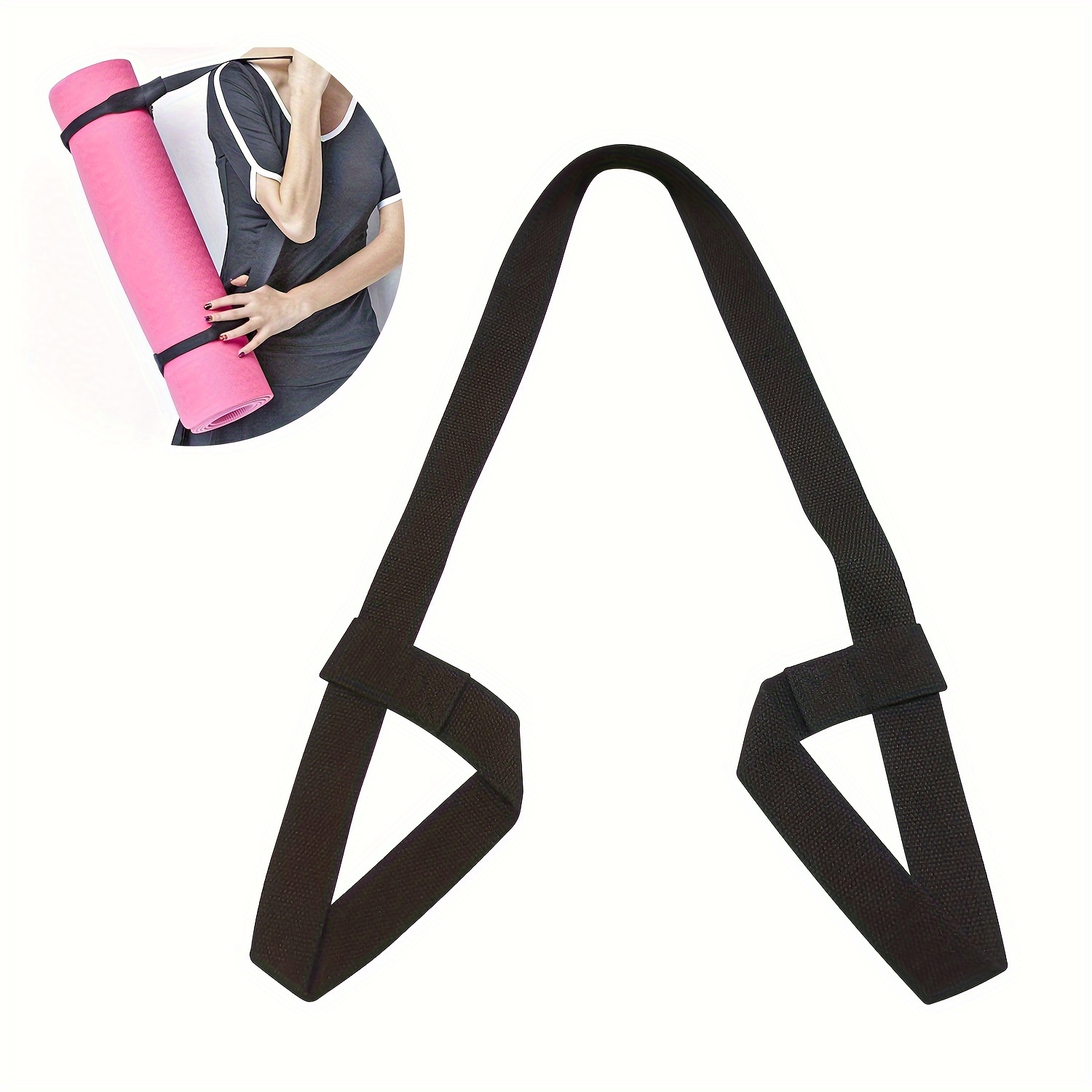 Yoga Mat Carrier Strap, Adjustable Thick Straps Sling for Carrying Large  Mats, Stretching Band