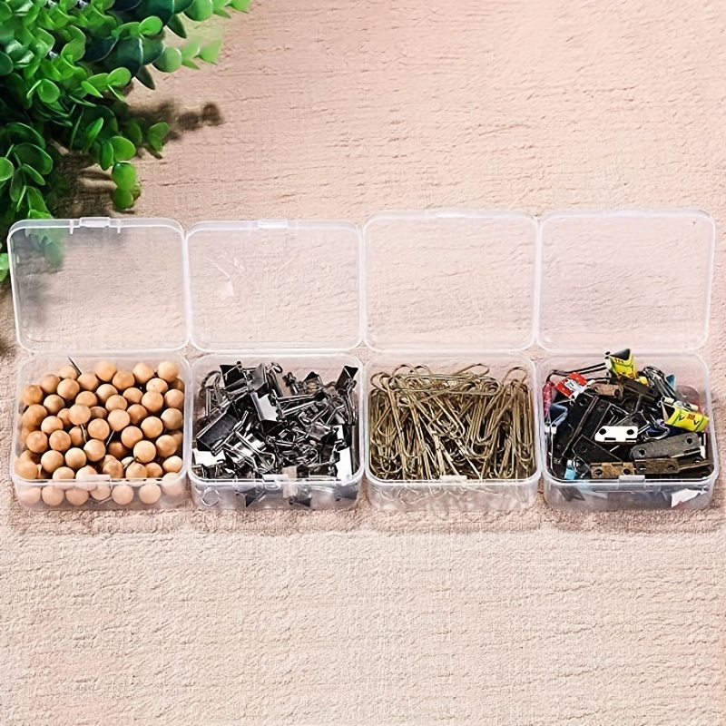 6 Pieces Mini Plastic Clear Storage Box For Collecting Small Items