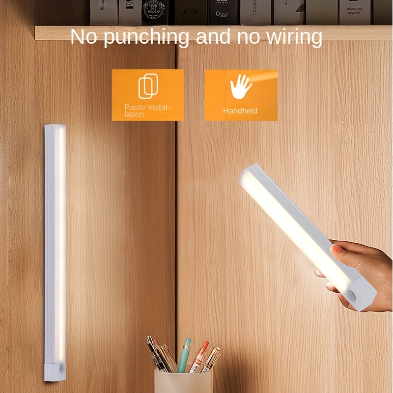 KOLANDY - Tira de luces LED con sensor de movimiento, luces LED activadas  por movimiento para interiores, para debajo del gabinete, cocina, escaleras