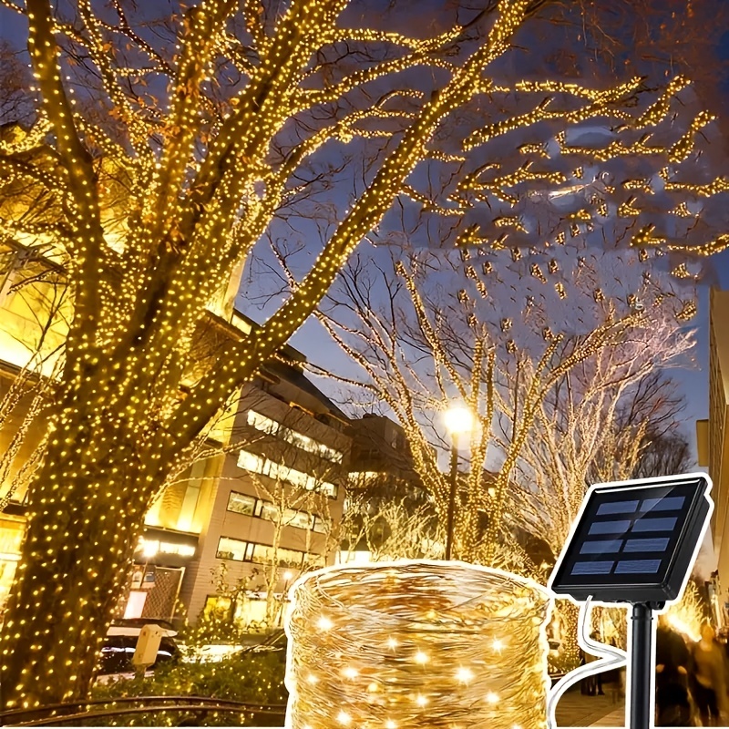 100 LED Solar Powered String Fairy Lights Outdoor Garden Wedding Party Xmas
