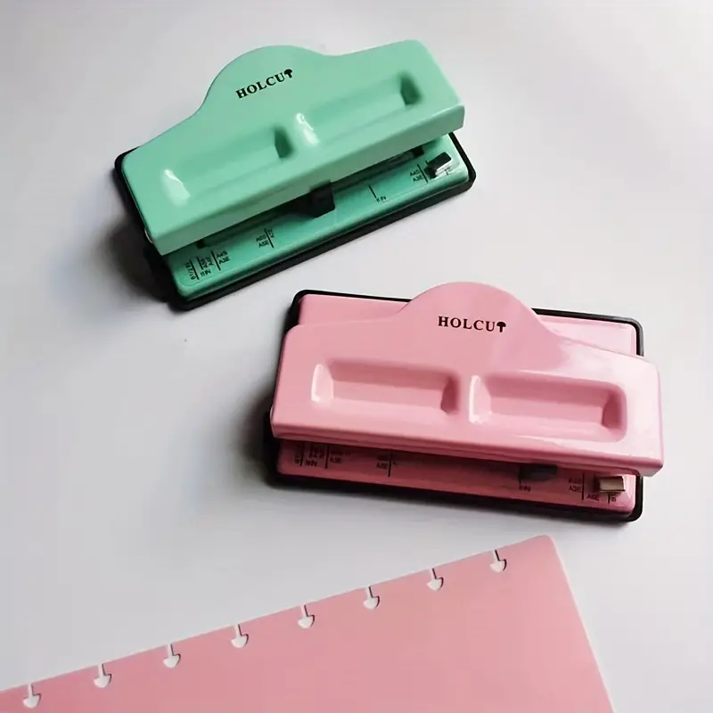 Desktop Hole Punch 4-Hole 12-Sheet Capacity Adjustable Metal Manual Paper  Hole Puncher with Safety