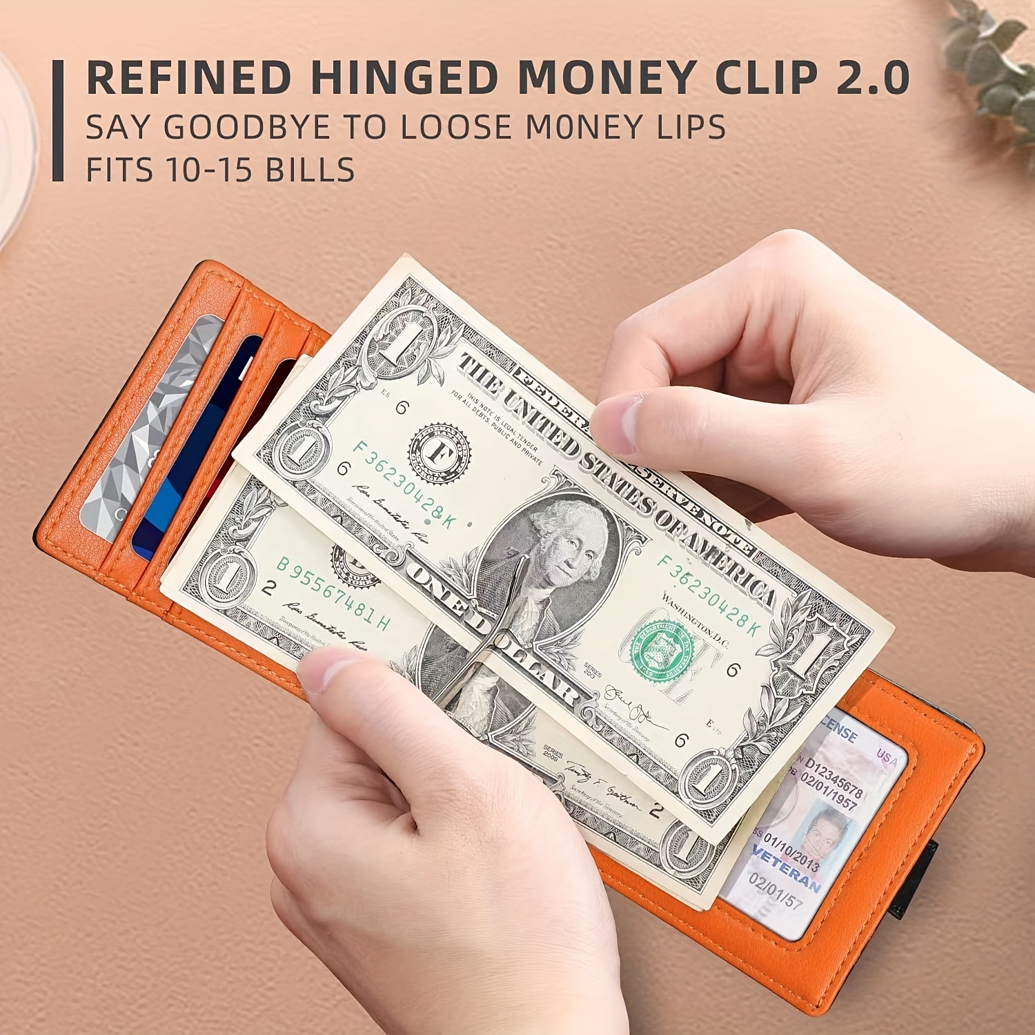 2Pcs metal bill clip card holder minimalist money clip slim cash clip