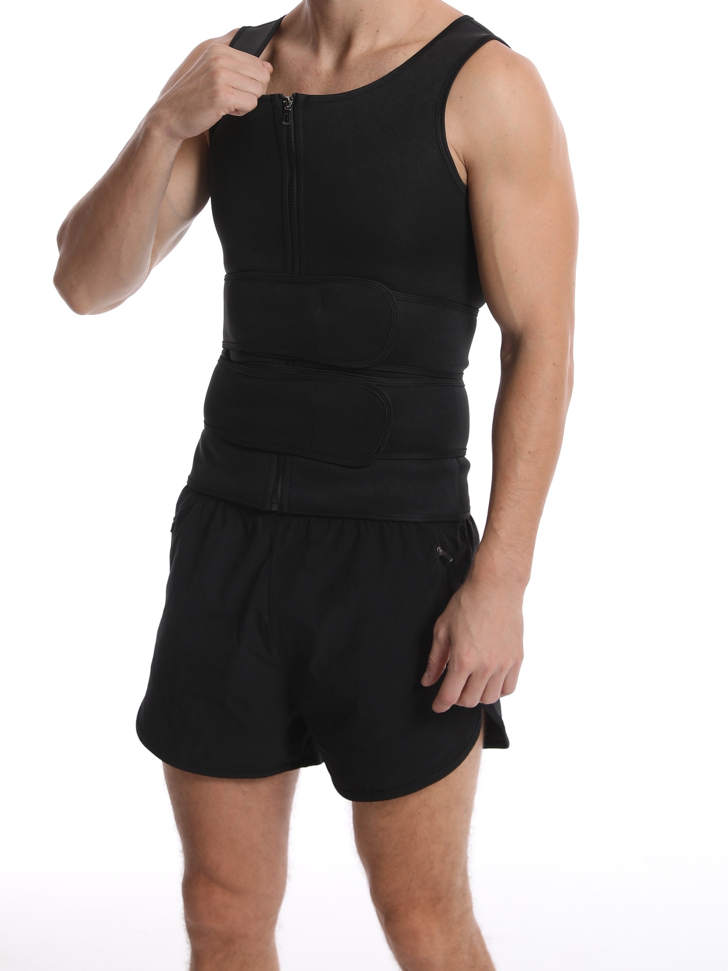 Men's Tight Fit Sauna Sweat Workout Crew Neck T shirts Body - Temu