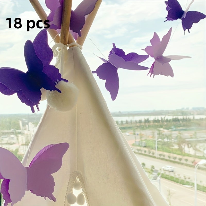 18pcs Butterfly Paper Birthday Party Decoration Set