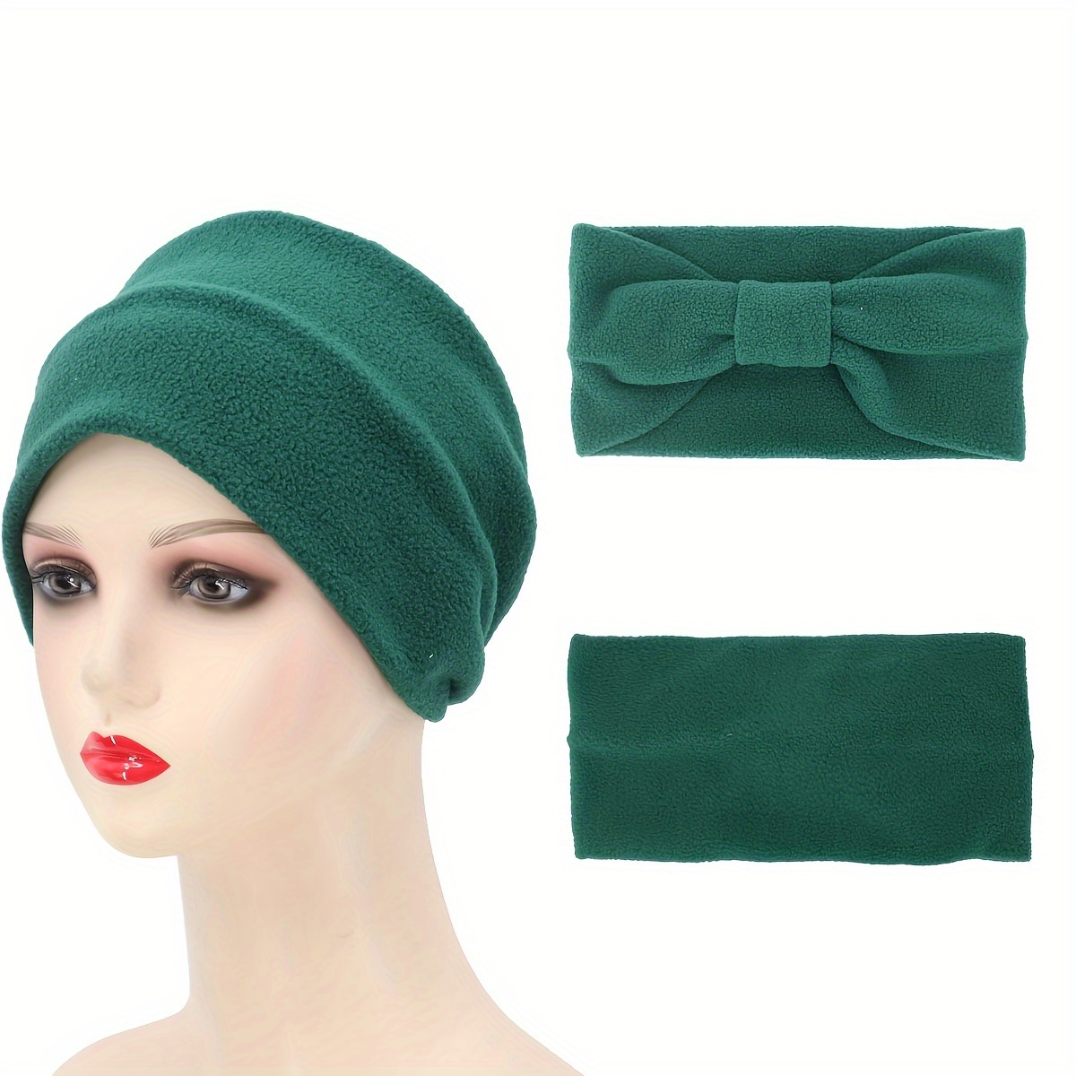 Polar Fleece Wide Headbands Women Solid Color Boho Stylish - Temu