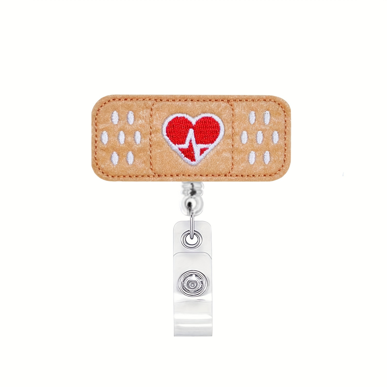 Retractable Badge Holder Reel Cute Bandage Badge Holderfelt - Temu