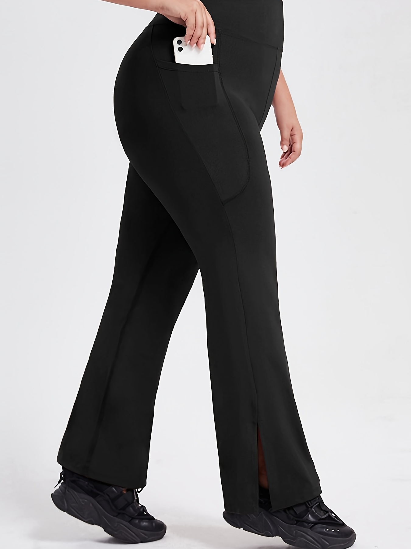 Plus Size Workout Pants With Pockets - Temu