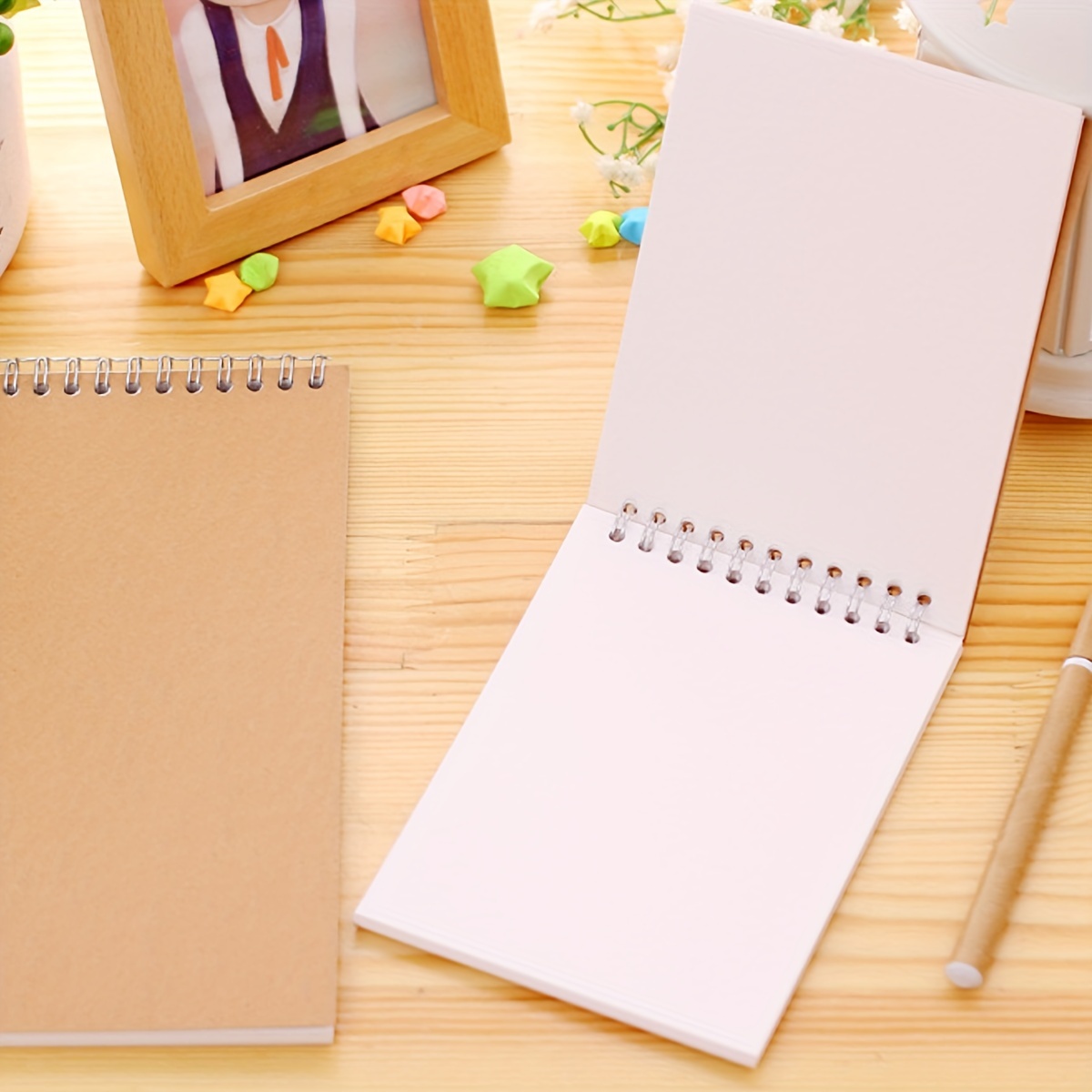 4pcs Blank Kraft Notebooks, Blank Paper Sketchbooks For Drawing Doodling  Writing,travel Journal Set, 8.1x5.5 Inch, A5 Size, Travel Journal Set, For  Gifts, Students And Office Supplies - Office & School Supplies 