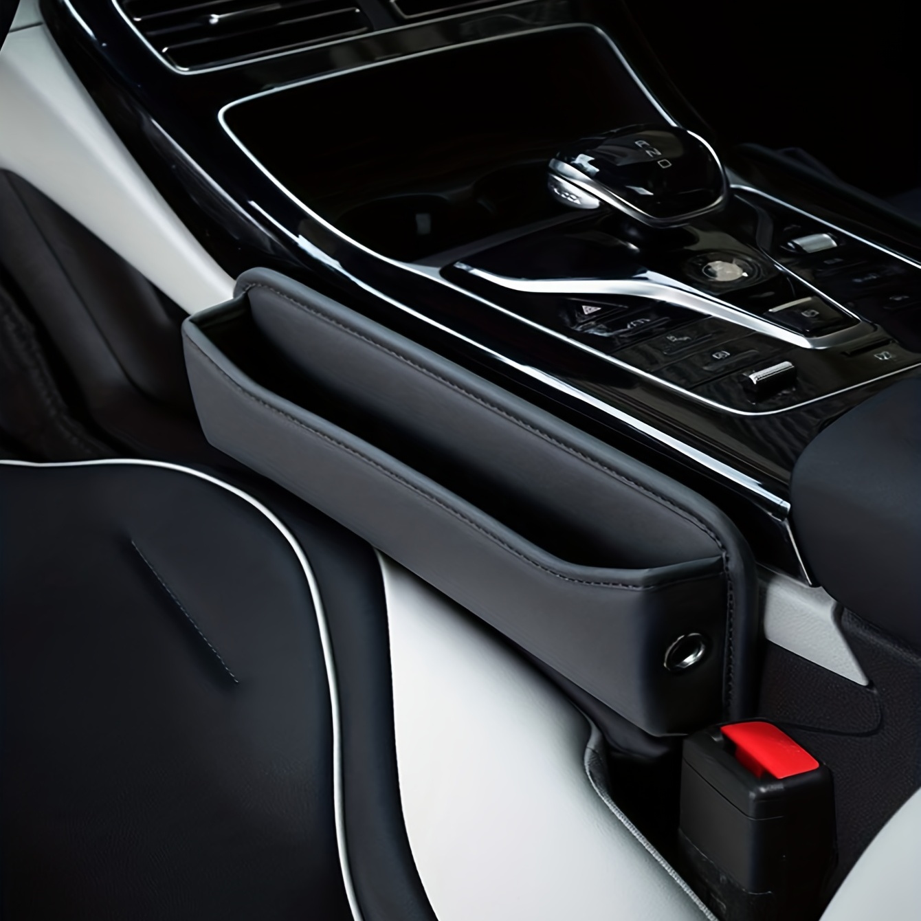Car Seat Gaps Storage Box PU Leather Universal Car Storage Box