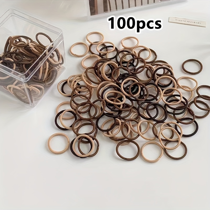 

100 Pcs Seamless Elastic Hair Ties - Thickened Hair Rings For Ponytails - Solid Color Hair Accessories For Women - Comfortable And Durable