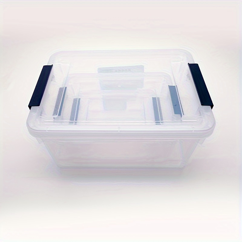 Plastic Storage Container With Latching Lid Stackable - Temu