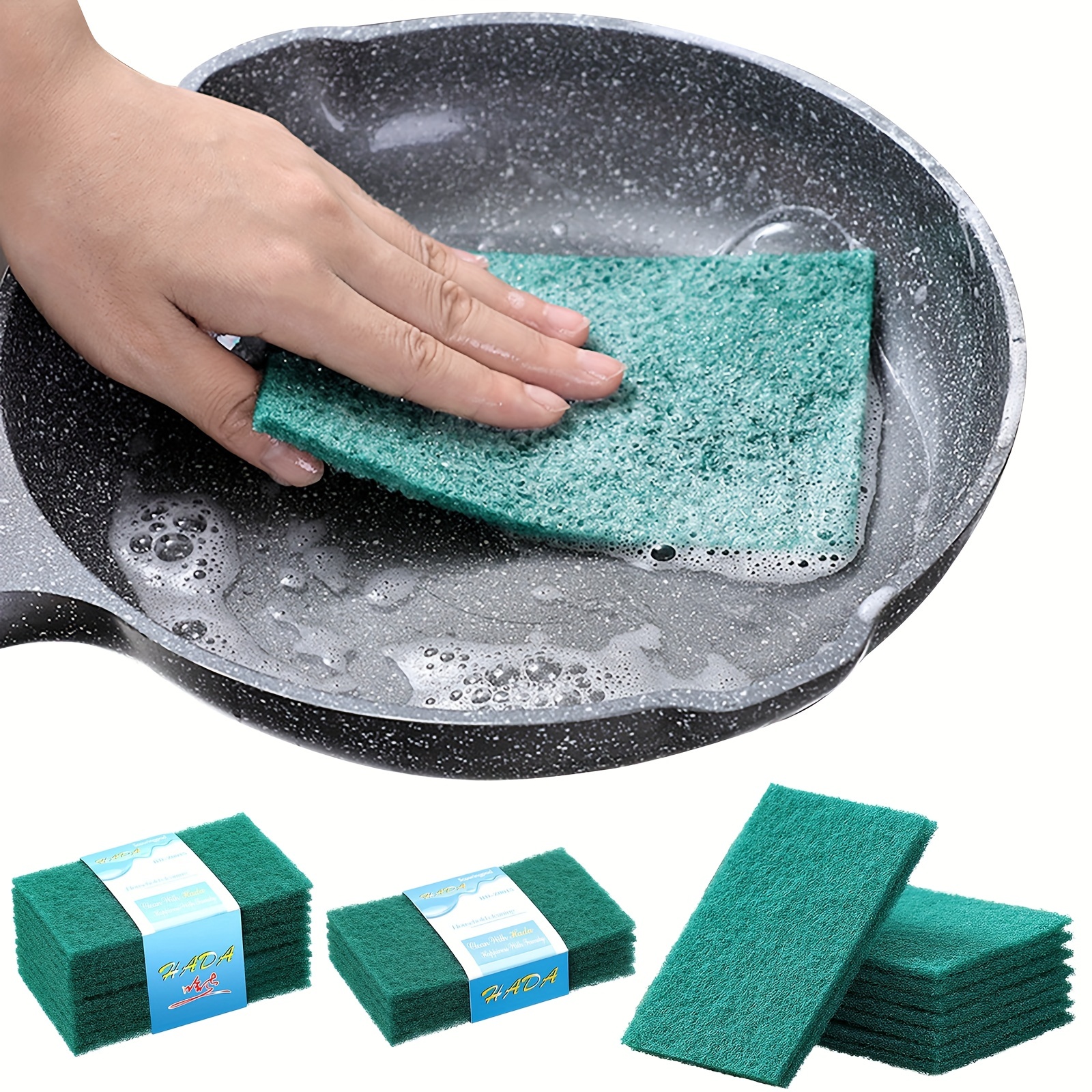 Dish Scrubbing Brush, Pot Scrubber, Microfiber Dish Cloths, Thickened  Double Layer Cleaning Cloth, Cleaning Sponge, Cleaning Tools, Kitchen  Accessories, Kitchen Gadgets, Cleaning Stuff - Temu