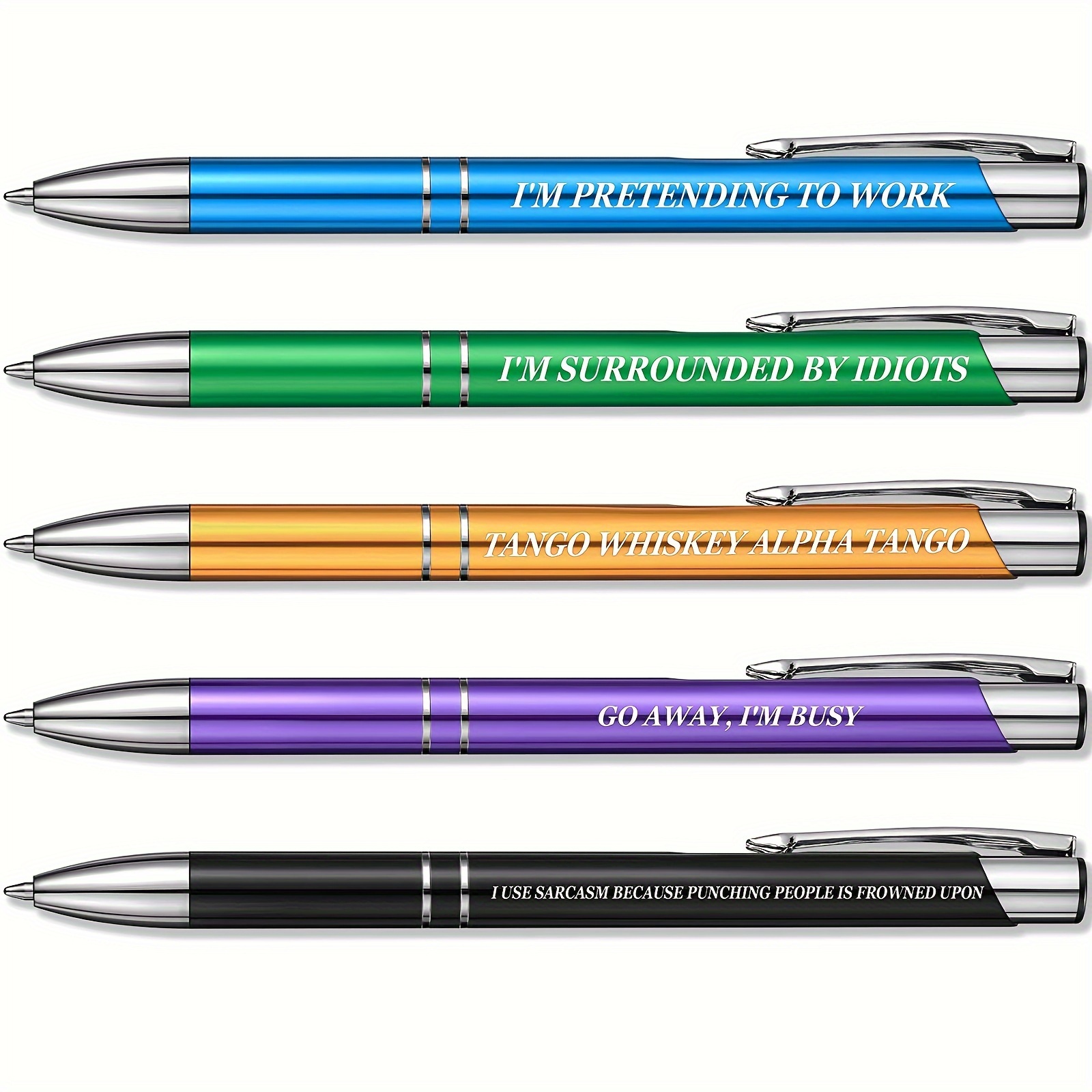 Funny Pens For Adults Sarcasm 5PCS Work Pens With Funny Sayings Snarky Pens  Sarcastic Pens For