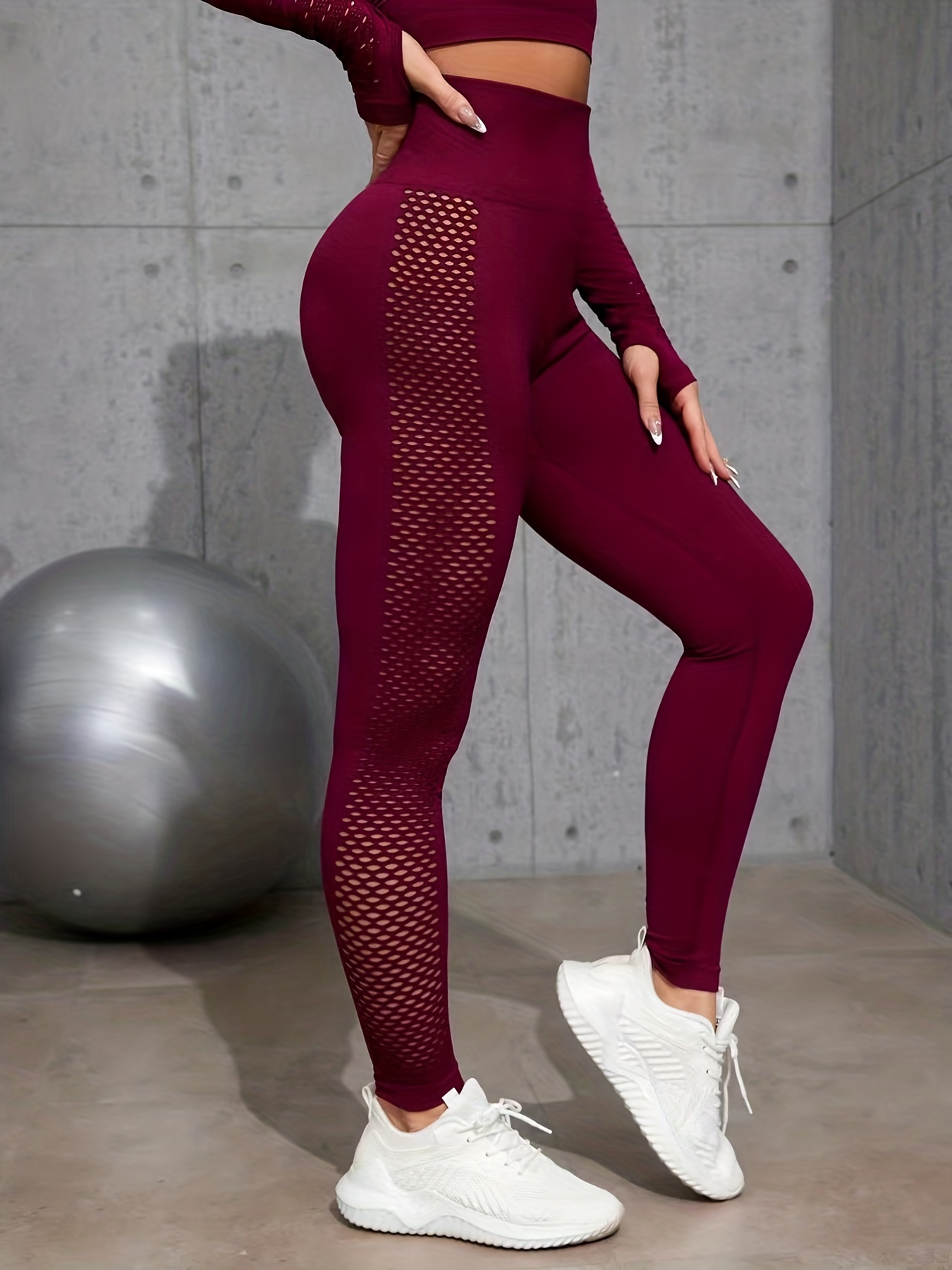 Leggins Deportivos Mujer,High Waisted Leggings -Soft & Slim - pantalones  ajustados para entrenamiento, fitness y correr (rojo purpura, S) :  : Ropa, Zapatos y Accesorios