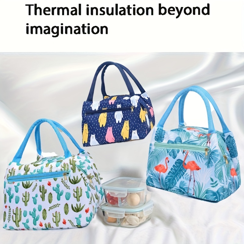 Insulated Lunch Bag, Animals Printed Reusable Lunch Box For Office Work  School Picnic Beach, Leakproof Freezable Cooler Bag With Handle For  Teens/adults For Teenagers And Workers At School, Classroom, Canteen, Back  To