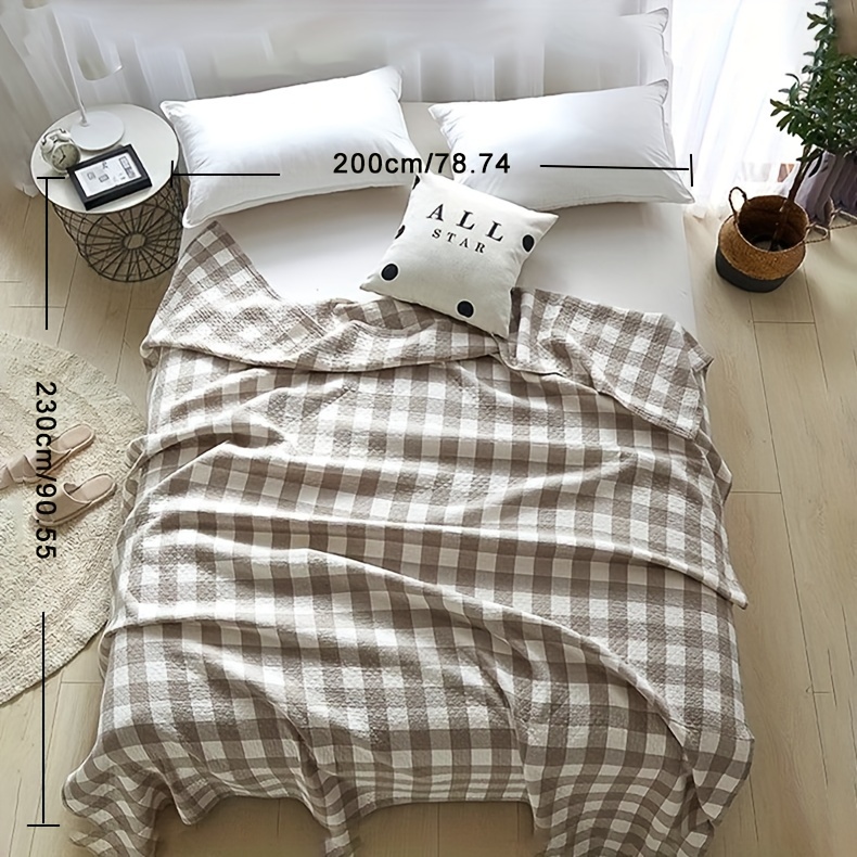 1pc classic   pattern print blanket flannel blanket soft warm throw blanket nap blanket for couch sofa office bed camping travel multi purpose gift blanket for   details 3