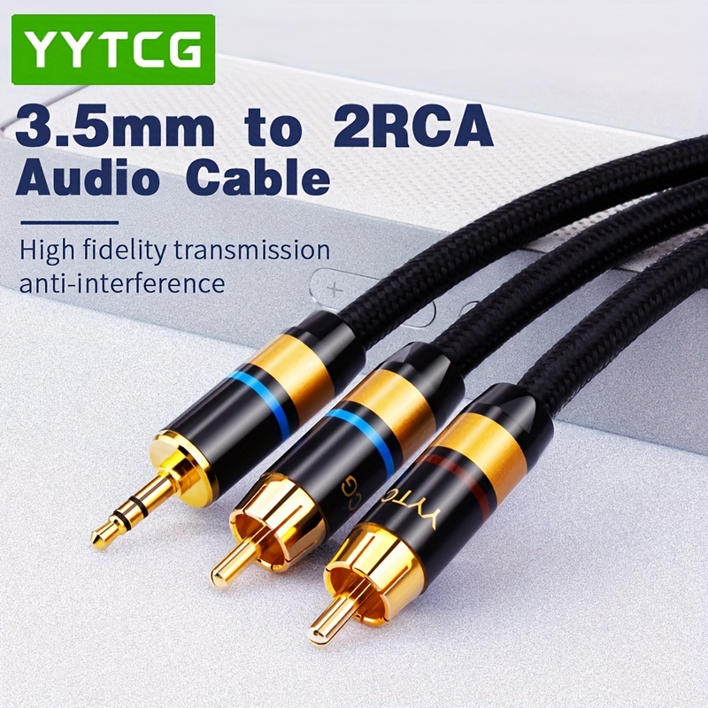 RCA Audio Cable Jack 3.5 To 2 RCA Cable 3.5mm Jack To 2RCA OFC Audio Cable  Aux To Rca HIFI Stereo For Amplifier Mobile Phone