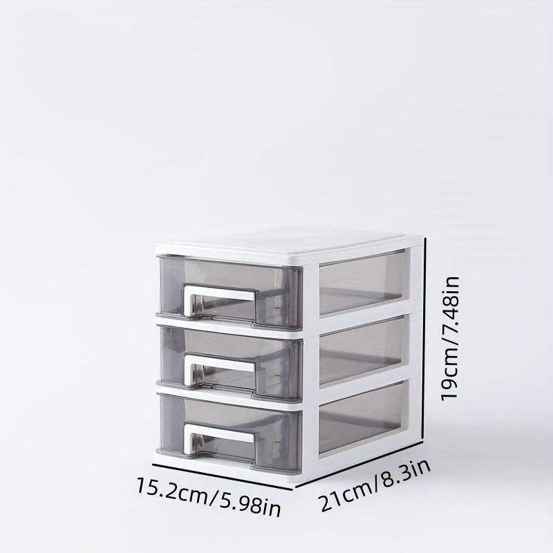 3 Tier Plastic Drawer Storage, Makeup Organizer Storage Station Cube Shelf  Storage Rack Storage Box for Office Bedroom Home