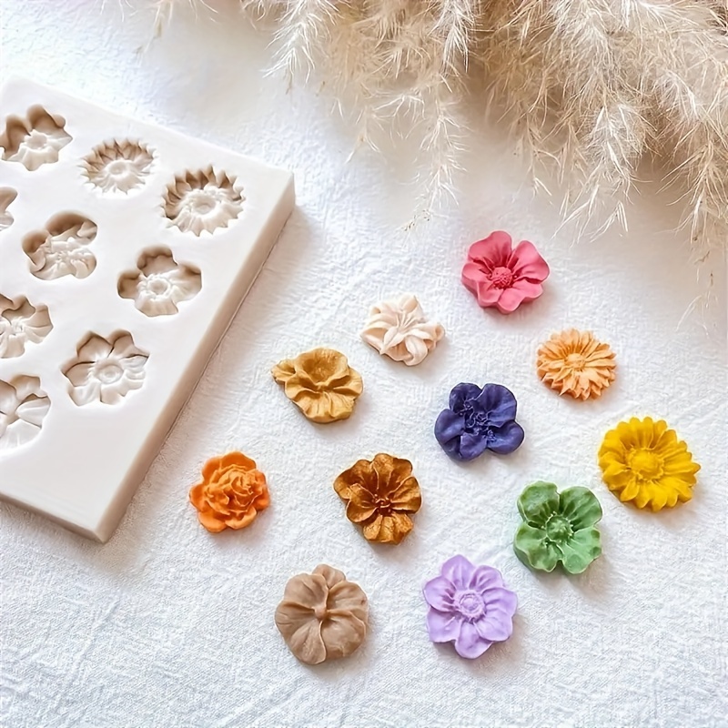 Flower Charms Polymer Clay Molds Polymer Clay Craft Making - Temu