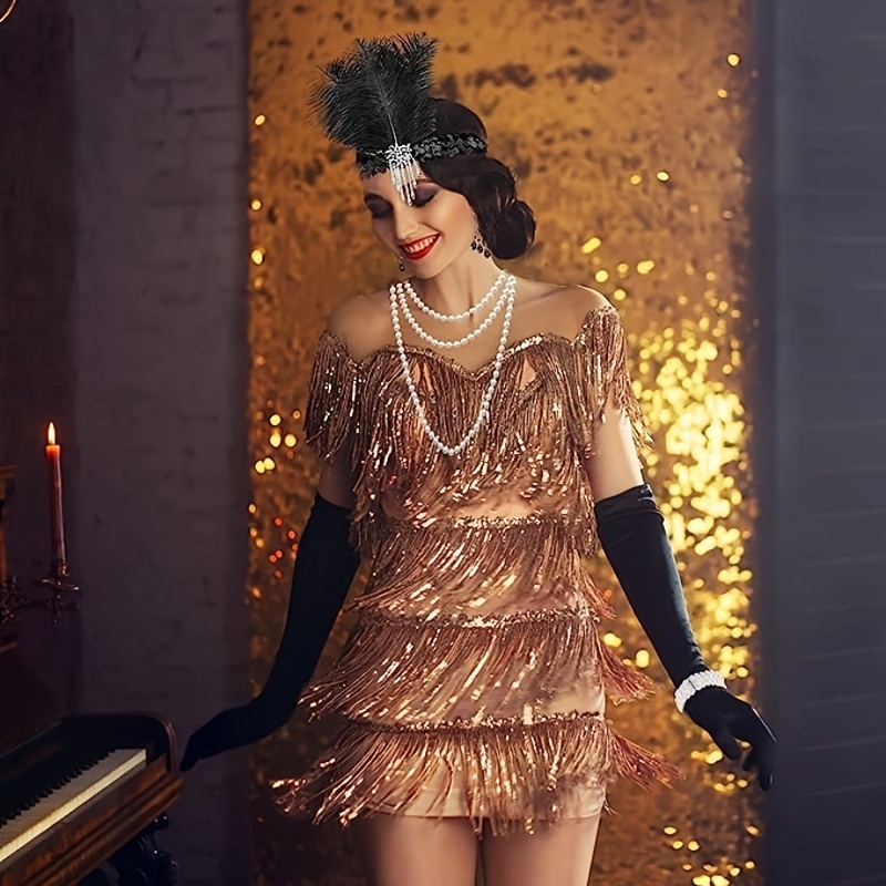 DASIAUTOEM Accessoires de costume des années 1920, accessoires Gatsby 9  pièces pour femme années 20, ensemble d'accessoires rétro pour Noël, Nouvel  An, fête des années 20, accessoires de bal, événement réutilisable 