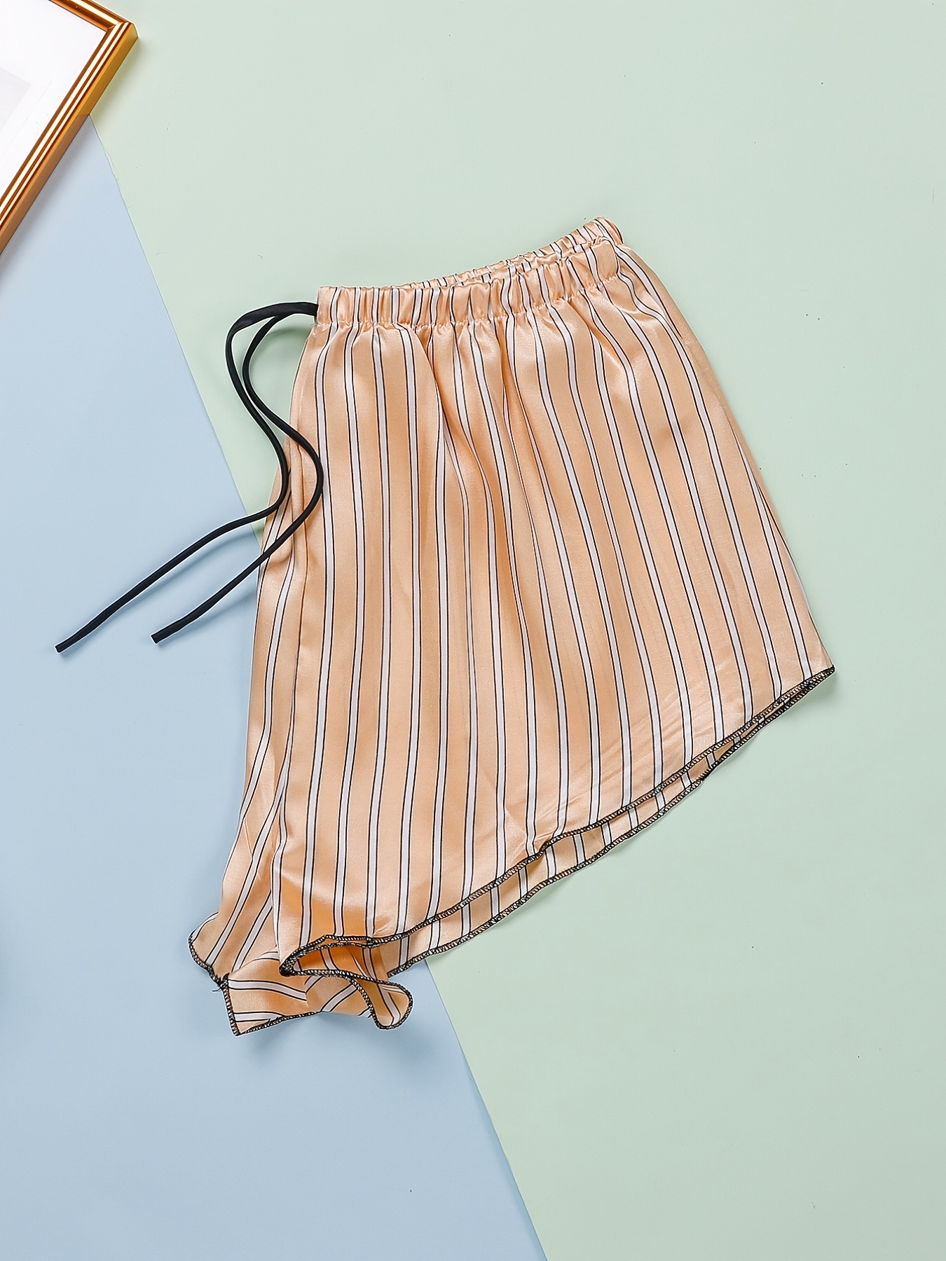 Short de sécurité en satin à volants pour femme, bas de sommeil