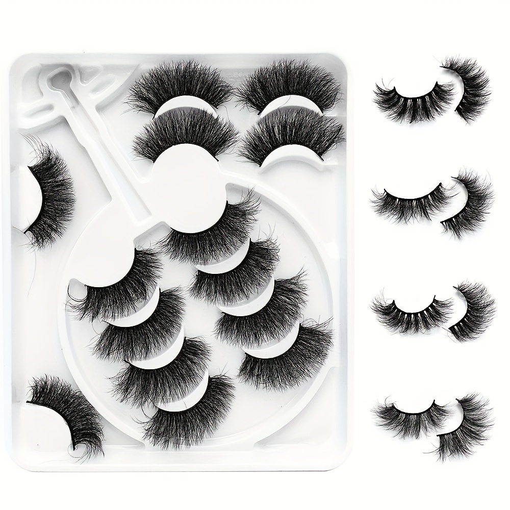 7 Pairs 8D Fluffy Faux Mink False Eyelashes