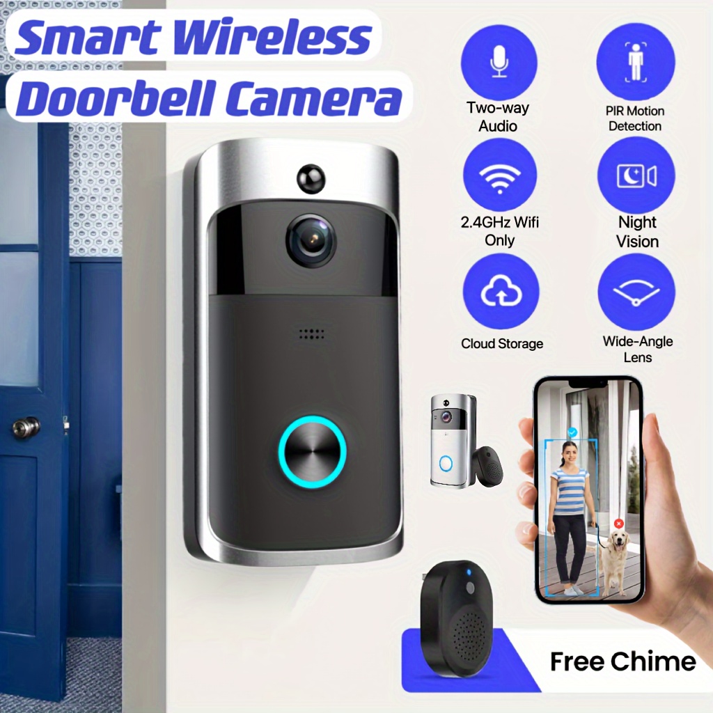 Tuya 1080p Wifi Smart Doorbell Eye Peephole Camera Two way - Temu