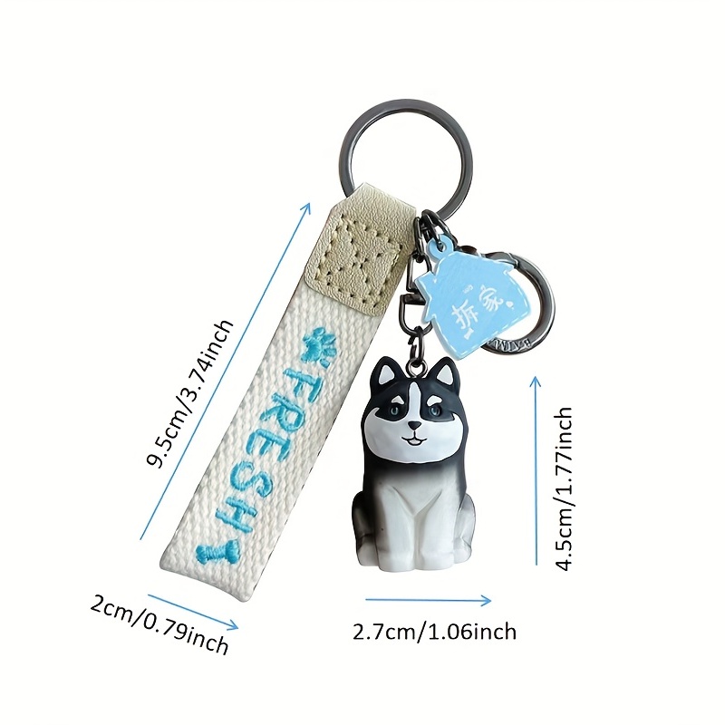 Cute Dog Keychain Key Ring Key Chain Car Key Decoration Keychain for Kids  Adults Party Friendship, Husky