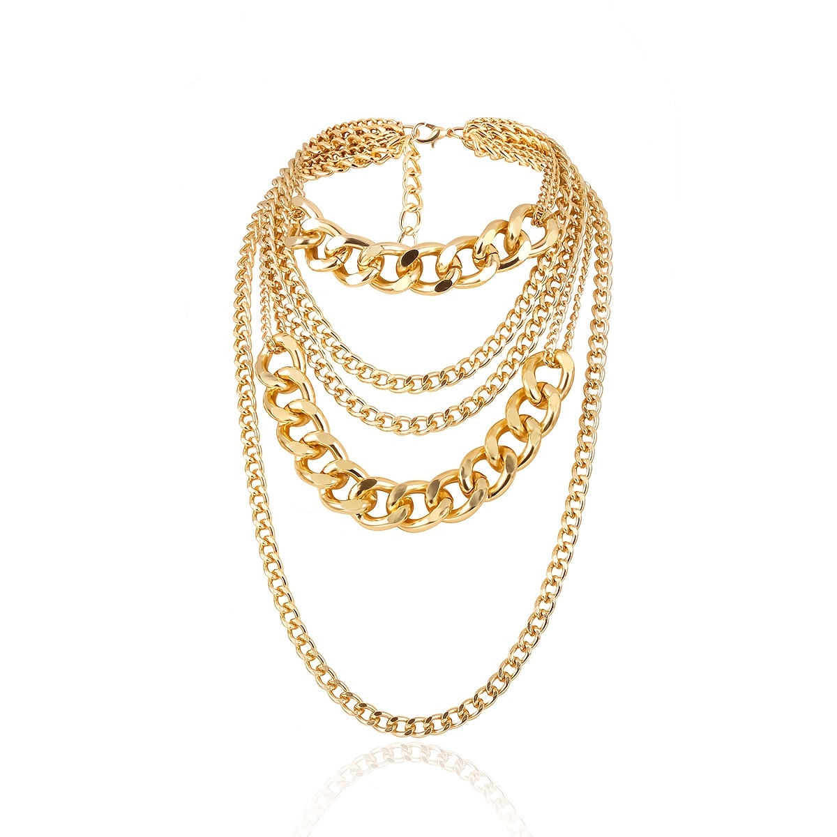 Exaggerated Tassel Punk Chain Necklace