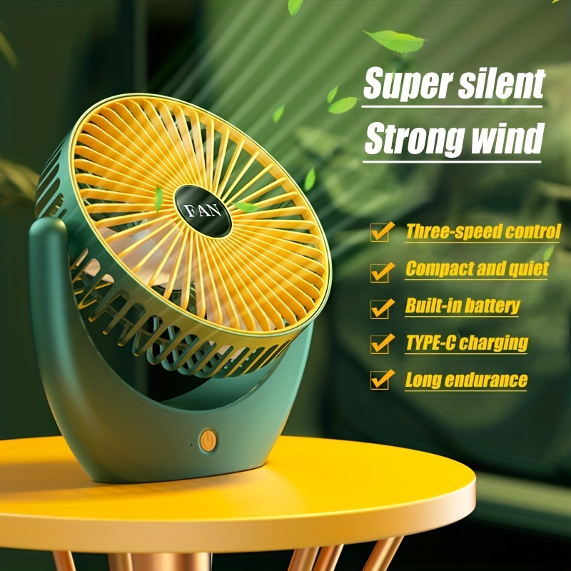 Mini ventilateur Portable USB, réglable à 3 vitesses, pour étudiants,  bureau, extérieur, vent puissant, silencieux, refroidissement de l'air pour  l'extérieur - AliExpress