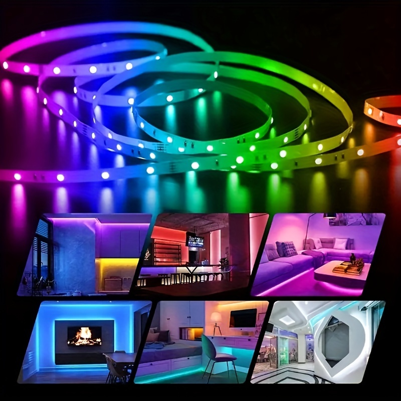 Tira LED de Bluetooth 20M, RUIAO RGB 5050 Música Tira,Con Control de  APP+Control Remoto IR de 44 Teclas, 16 Millones de Colores,Sincronización