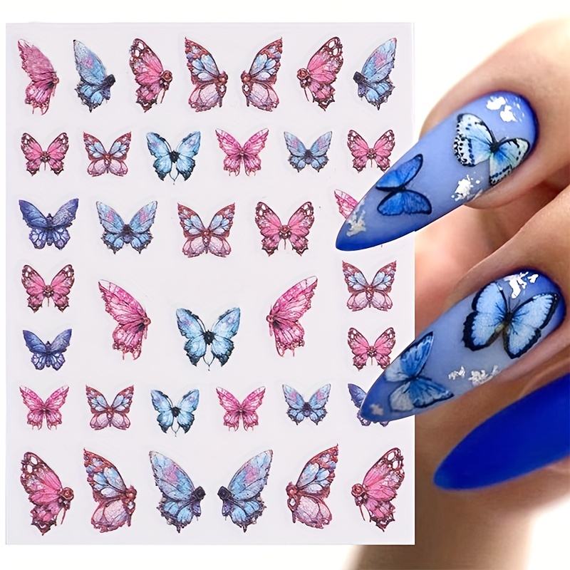 35 Hottest Butterfly Nail Art Ideas | Foil nail designs, Butterfly nail art,  Butterfly nail designs