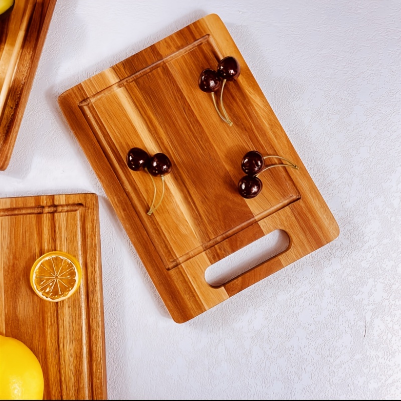 Acacia Wood Cutting Board - Small Mini Cheese Board For Kitchen - Solid  Wooden Butcher Block - Chopping And Serving Platter - Kitchen Utensils -  Apartment And College Dorm Essentials - Back To School Supplies - Temu