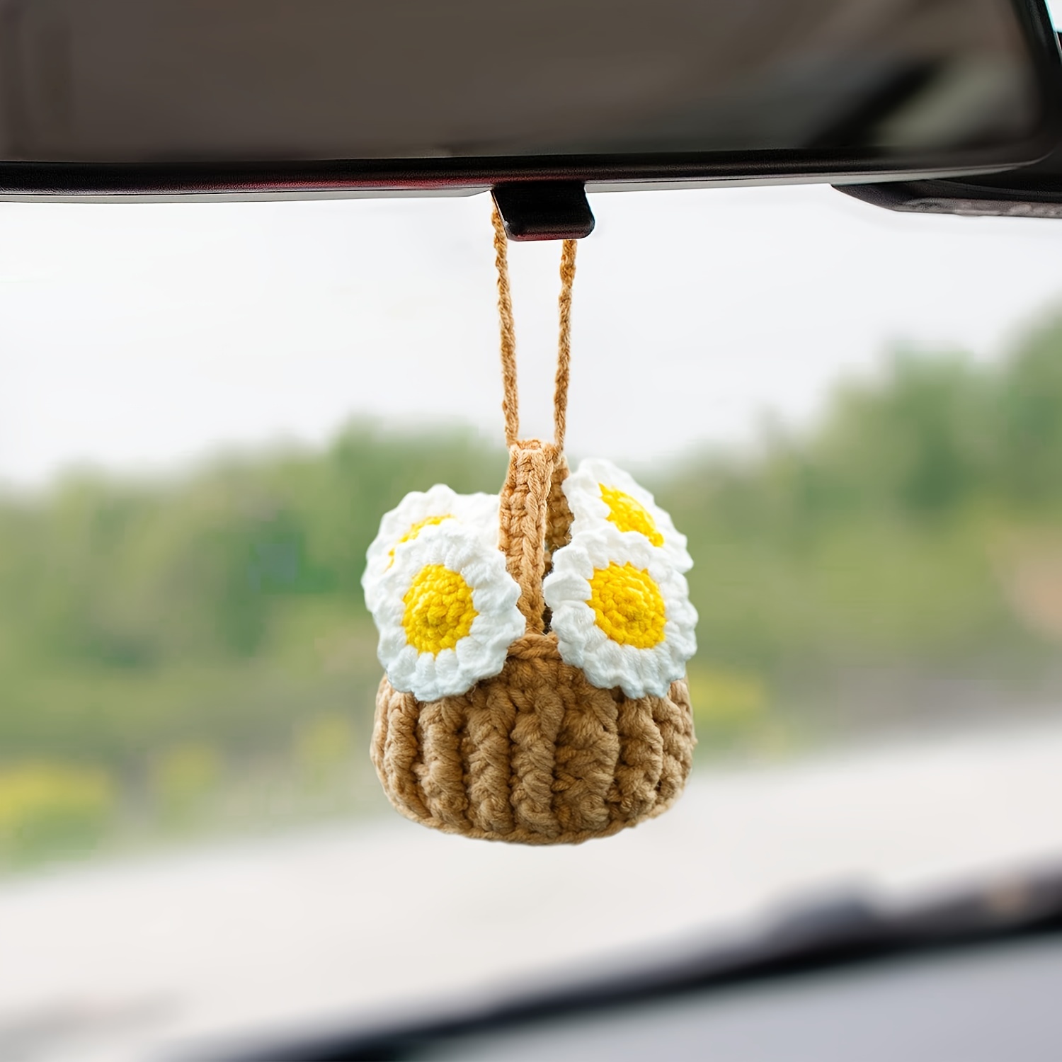 100% Handmade Rear View Mirror Accessories Car Hanging - Temu Spain