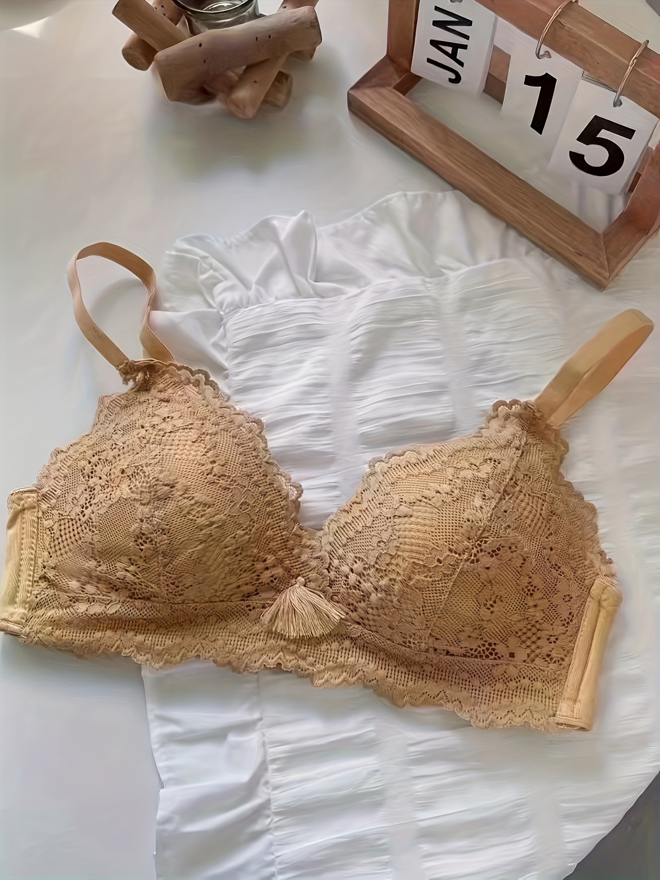 Elegant Floral Lace Bralette Bra Comfy Breathable Wireless - Temu