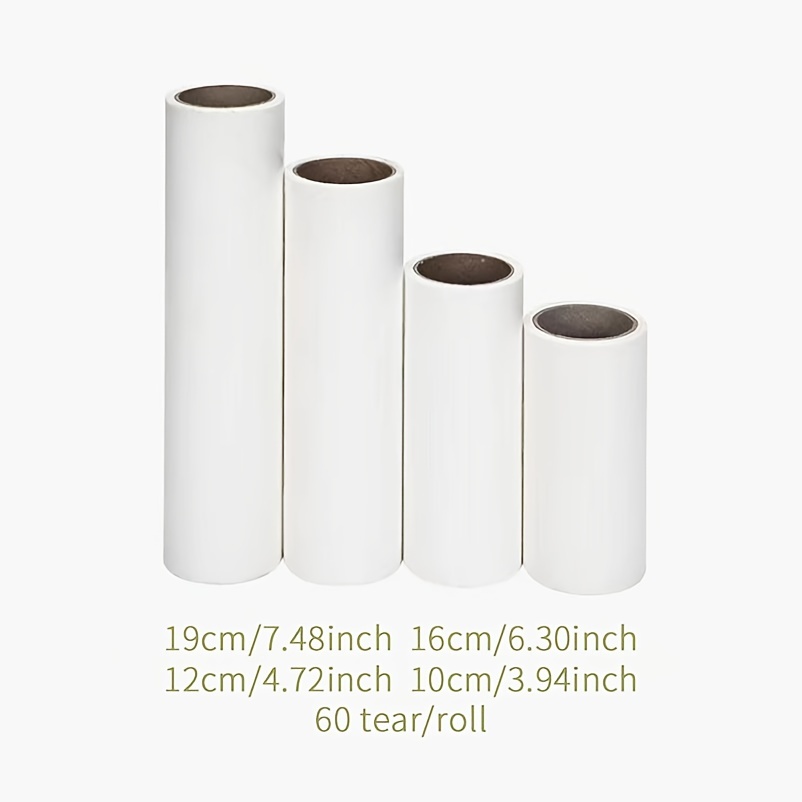 1pc Handle Lint Roller & 3pcs Replacement Set, Sticky Brush