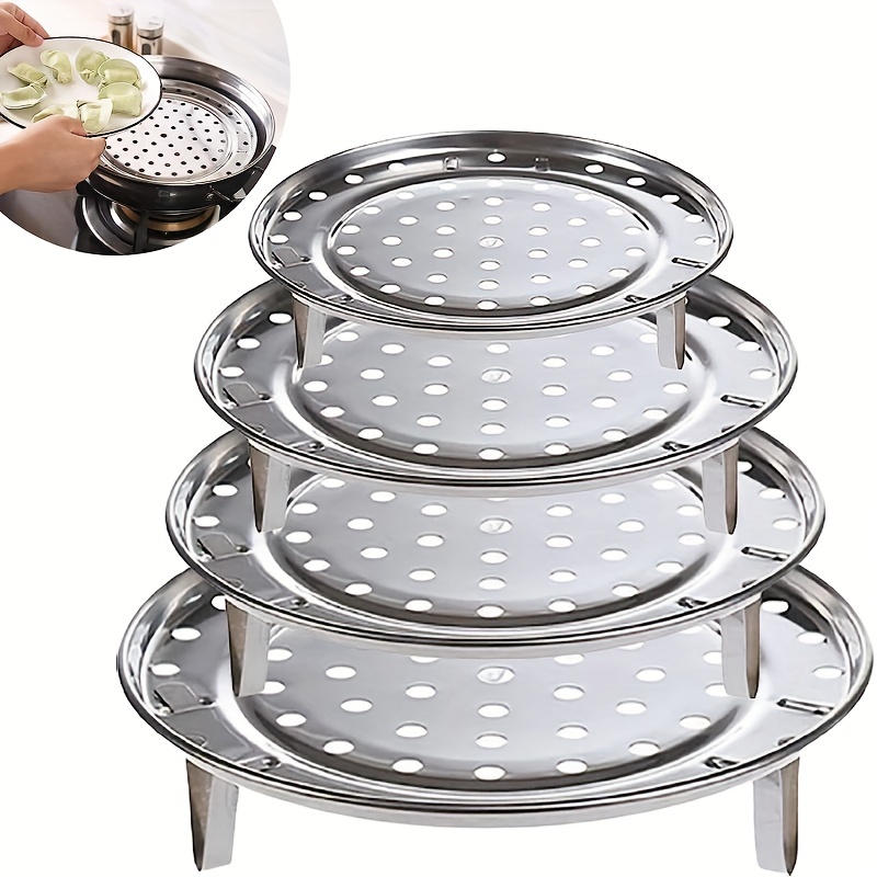 Bluethy Stainless Steel Steamer Rack Insert Stock Pot Steaming Tray Stand  Cookware