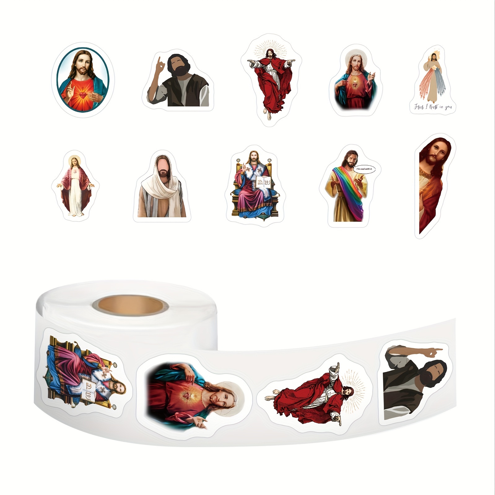  68 Pcs Jesus Christian Stickers for Water Bottle