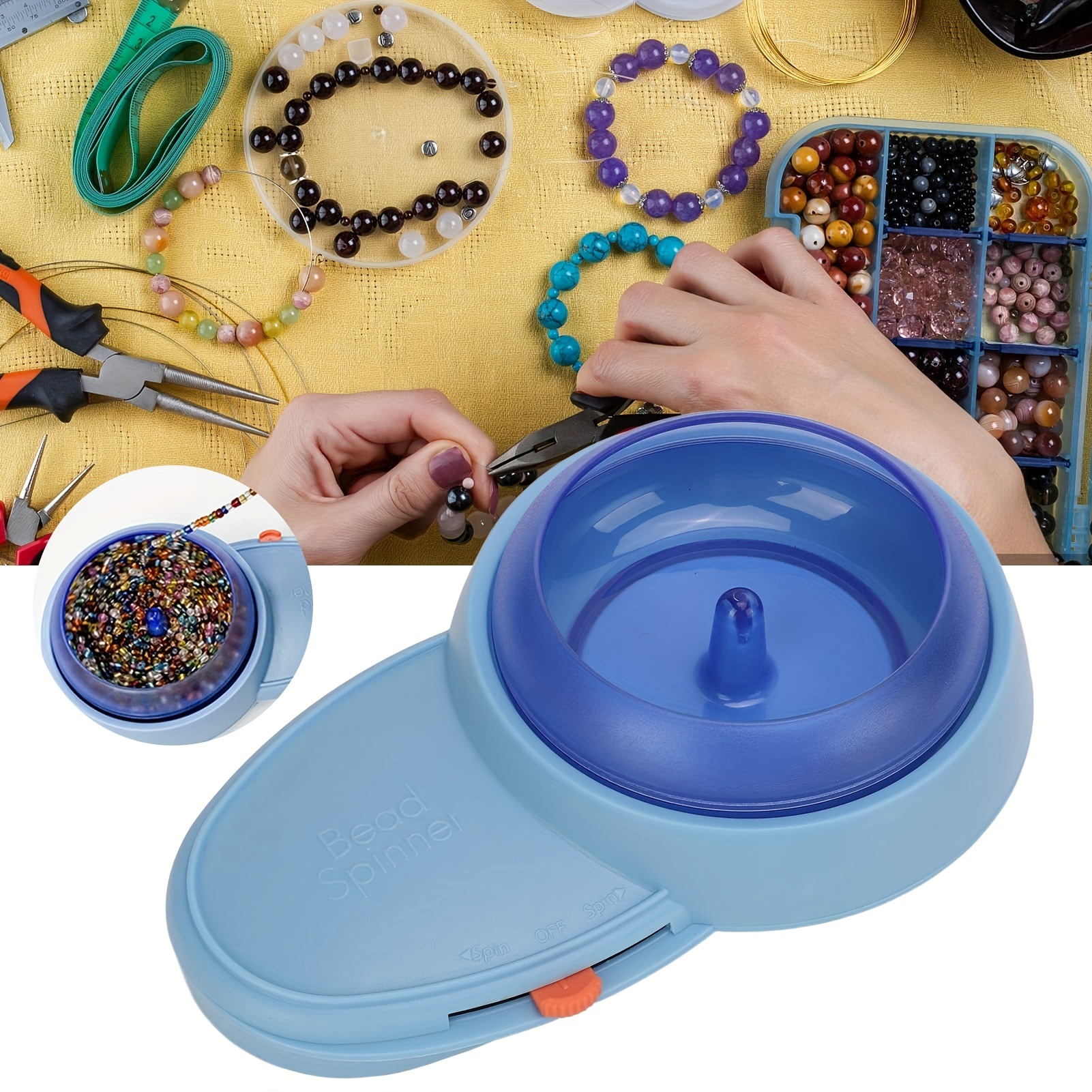 Bead Loom Kit Electric Bead Spinner With String Big Eye - Temu