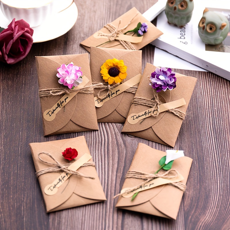 Enveloppes Vintage en papier Kraft vierge, couleur dorure, enveloppe  d'invitation de mariage, cartes de vœux