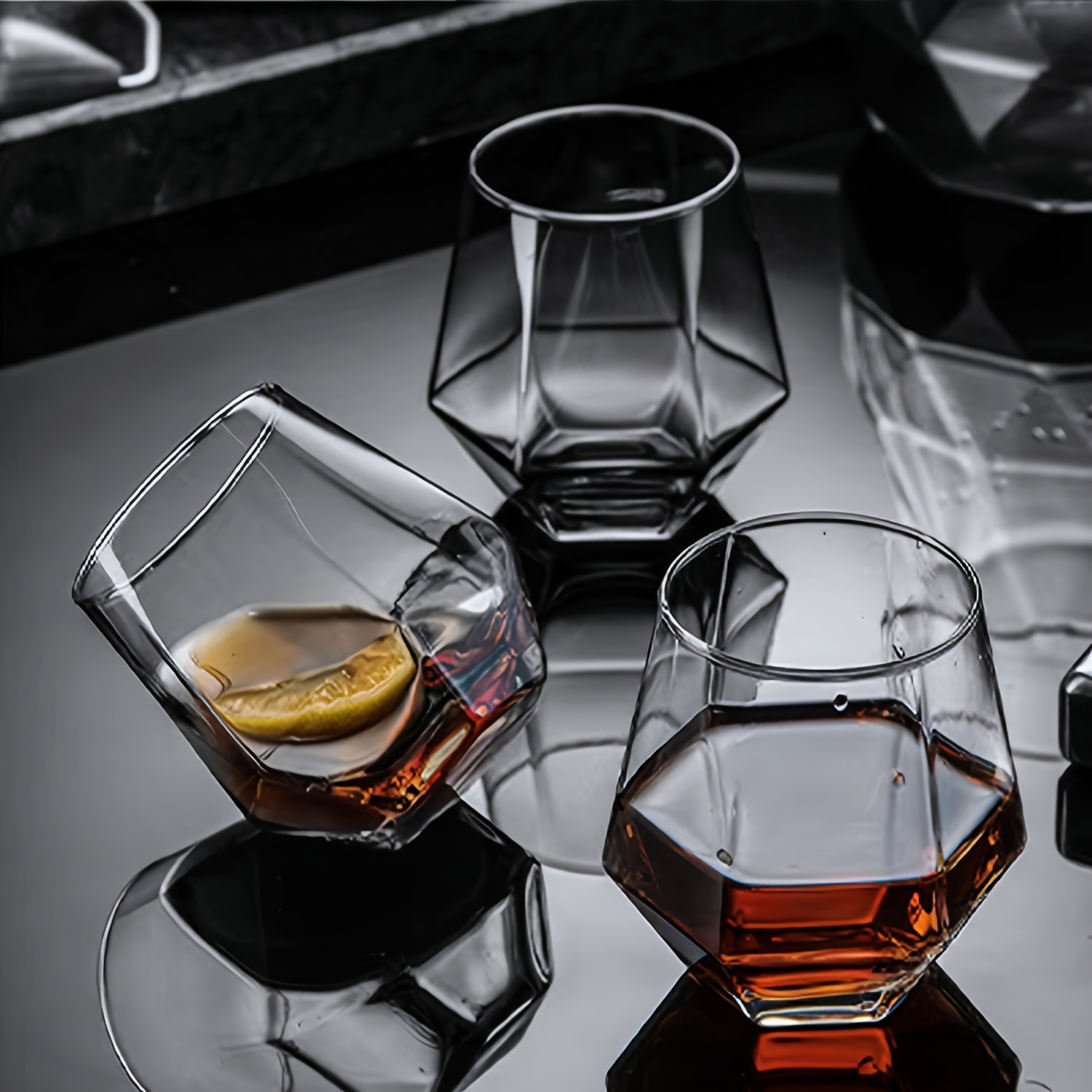 Drinking Tumblers, Hexagonal Cup Diamond Cup, Colorful Cup Whiskey