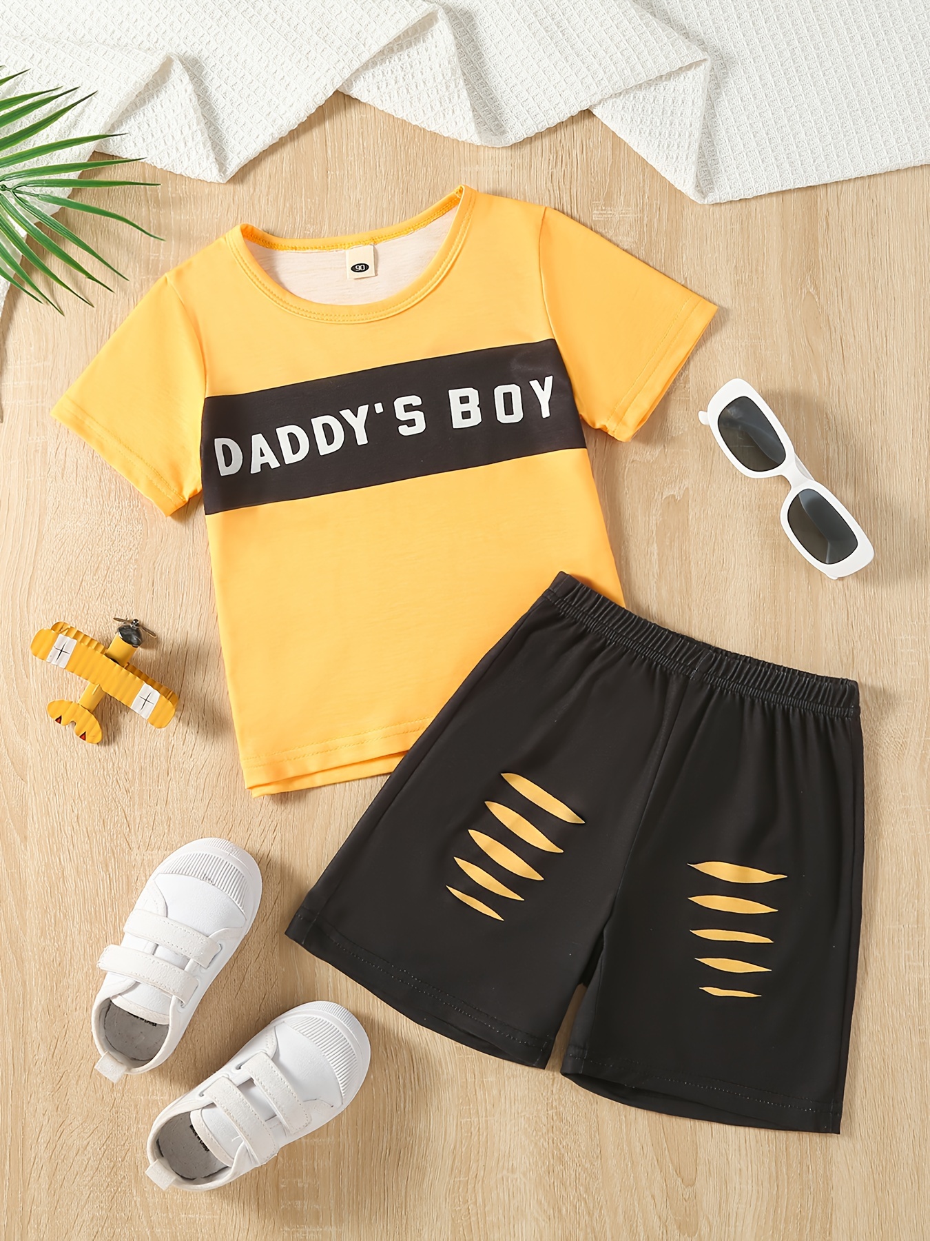 Baby Boys daddy's Cool Buddy Sunglasses Print Hooded Tank - Temu